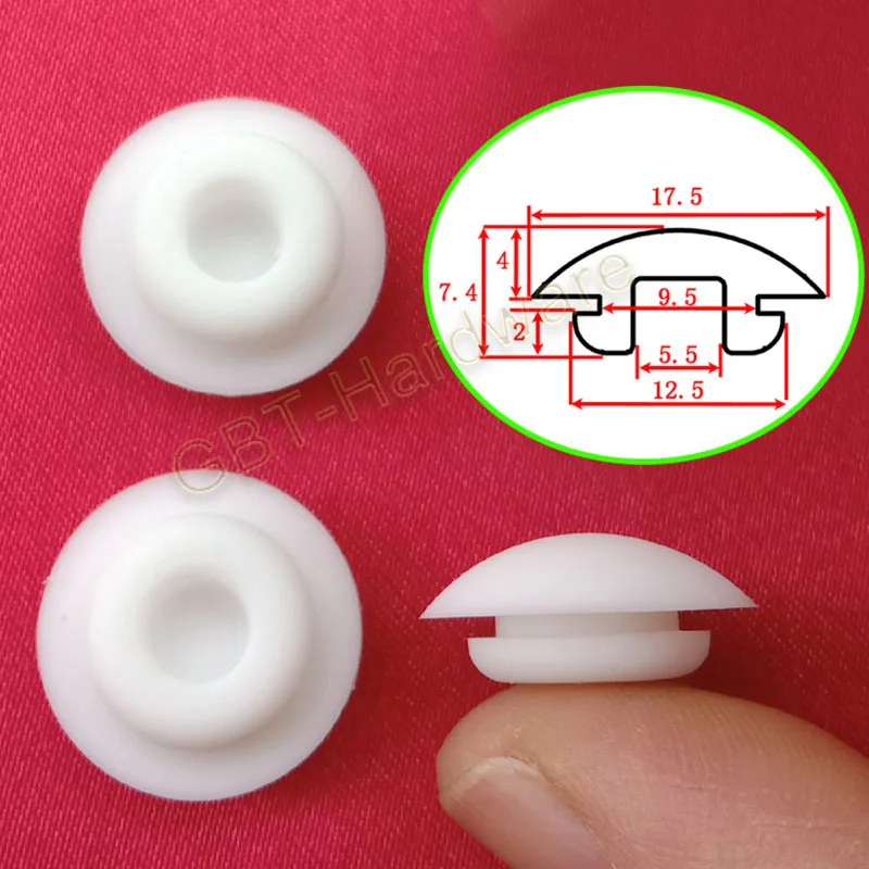 

5/10/20/30/50Pcs 9.5mm Snap-on Hole Plugs Silicone Rubber Sealing Plug End Caps Stopper High Temperature Resistant White & Black