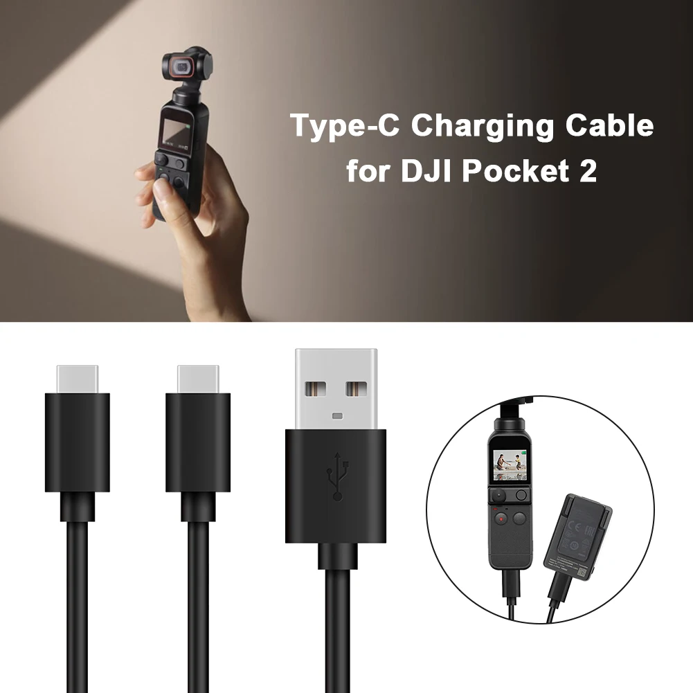 

1m Replacement Data Cable for DJI Pocket 2 Drone Handheld Gimbal Expansion Accessories Charging Cable Type-C Power Cord