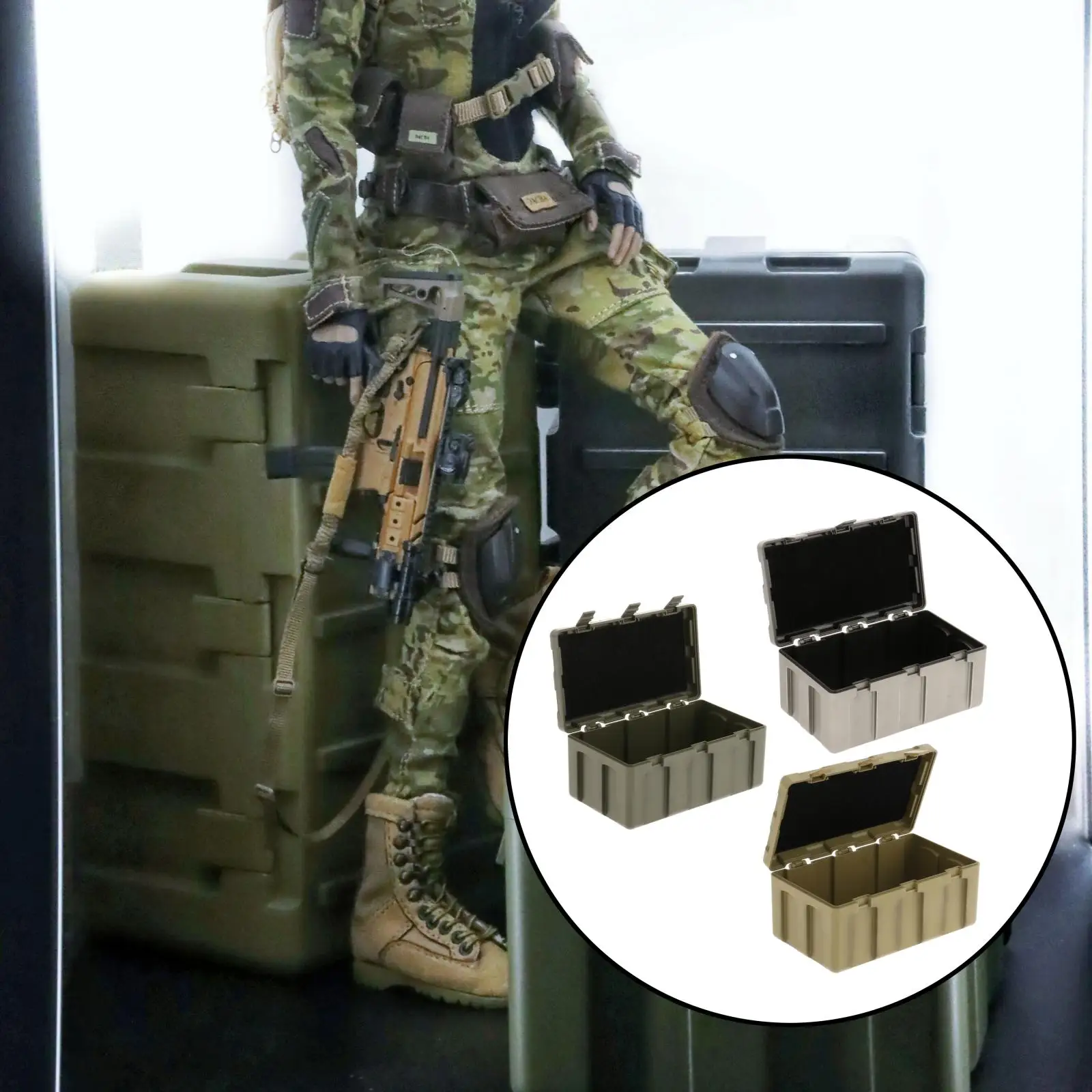 

1/6 Soldiers Miniature Suitcase Storage Box Carrying Case for 12inch TTL Action Figure Accessories Kid's Toys