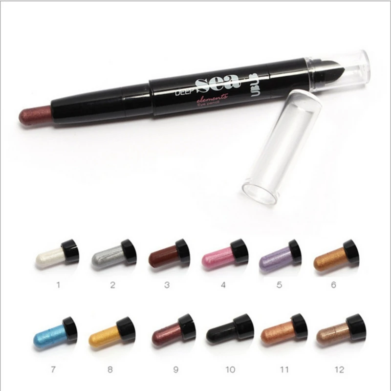 Двухконцевая ручка для теней век стойкий Блестящий водонепроницаемый карандаш