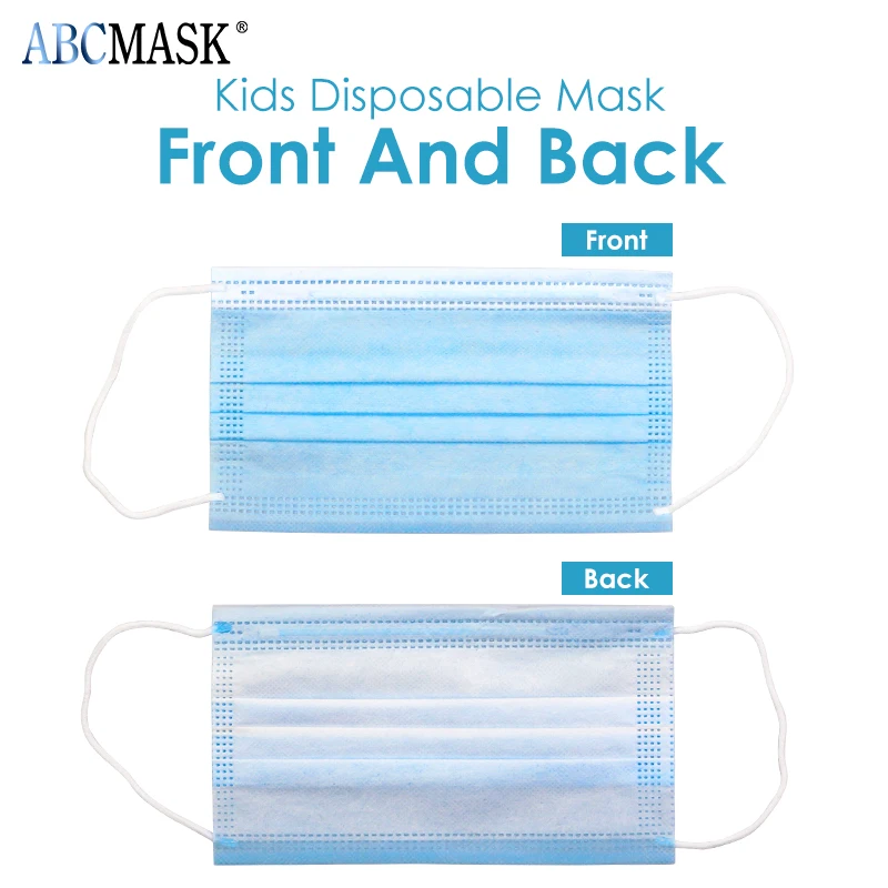 Маска медицинская одноразовая трехслойная для детей и мальчиков 500 шт./10