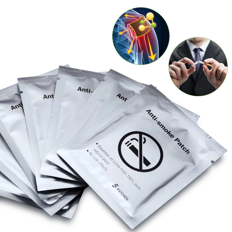 

5pcs/1bag 100% Natural Ingredient Anti Smoke Patch Stop Quit Smoking Cessation Chinese Herbal Medical Plaster Health Care