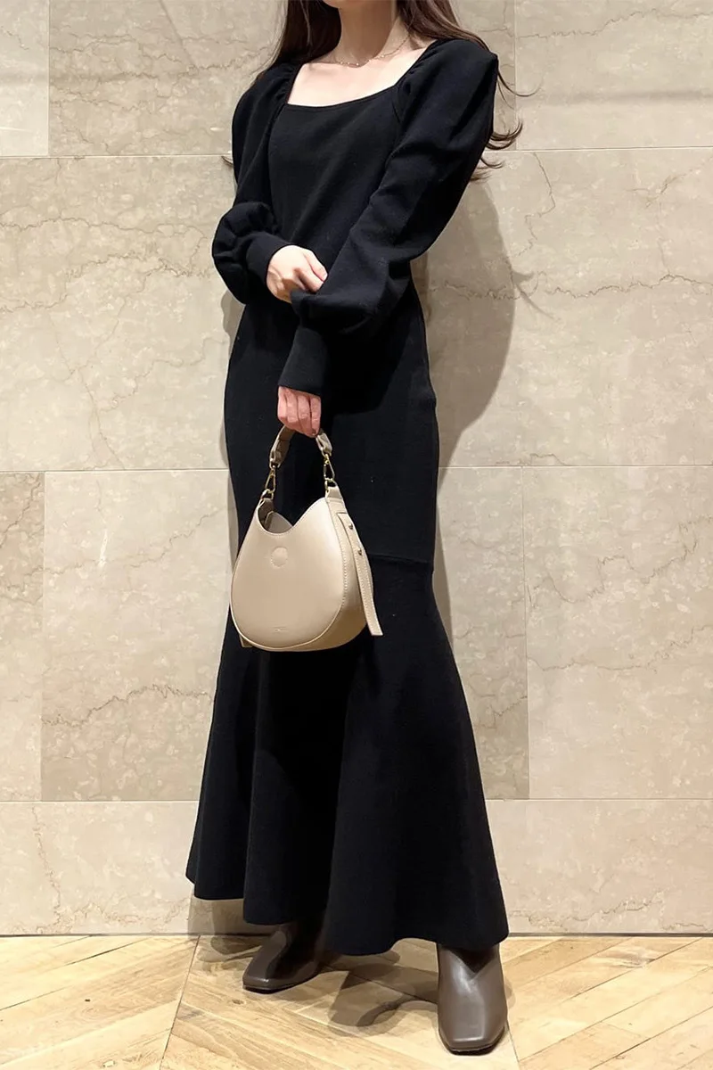 Зимнее женское платье халаты японские платья однотонные с длинным рукавом на