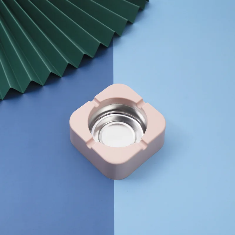 

INS Style Ashtray Home Personality Office Living Room Bedroom Tobacco Square Ashtray Holder Portable Gadgets