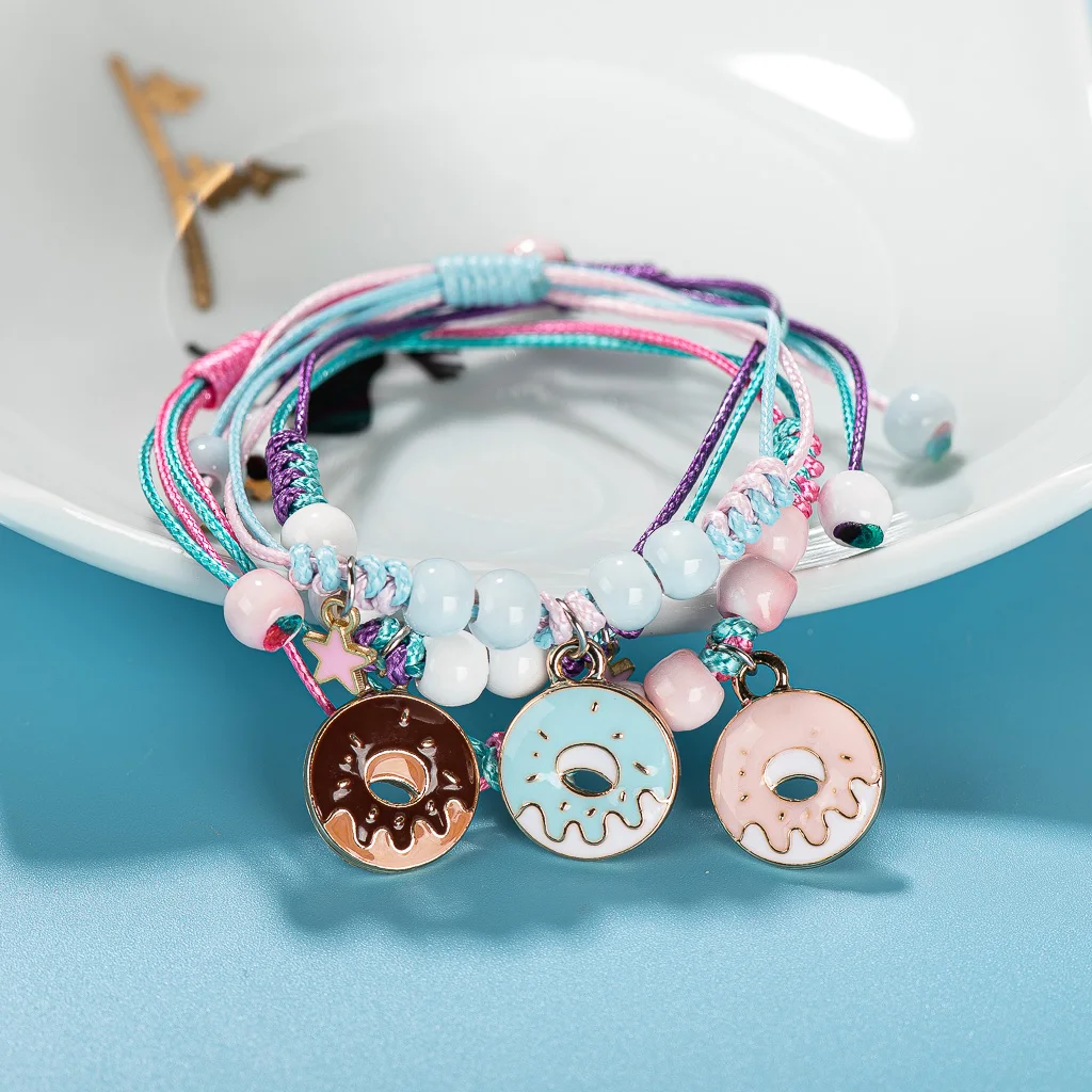 

Cute Donut Alloy Accessories Ceramic Beads Handmade Bracelet Wholesale Jewelry Dropshippin #82603
