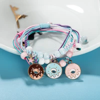 cute donut alloy accessories ceramic beads handmade bracelet wholesale jewelry dropshippin 82603