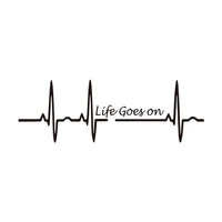 car sticker heart beat trackpad life goes on nice automobiles motorcycles exterior accessorie vinyl decal for toyota honda lada