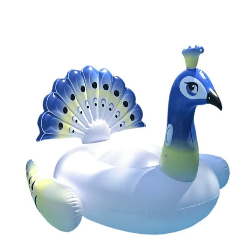 

150cm swimming ring peacock floating drain on adult inflatable mount floating bed deck chair beach swimming pool toy