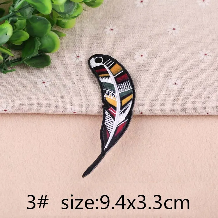 ZOTOONE Мультяшные нашивки с птицами перьями листьями вышитые термоклейкие для