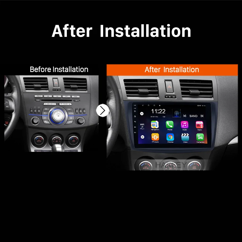 Harfey Android 9,0 9 дюймов 2Din Автомагнитола для 2009 2010-2012 MAZDA 3 gps navi мультимедийный плеер 3g Wifi головное устройство авто стерео USB