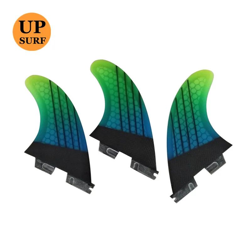 

Upsurf Logo FCS2 Fins G5/G7 Surfboard Fin Honeycomb Fibreglass Fins Green Black FCS Quilhas Fins