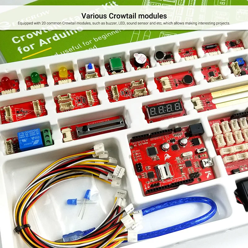 Elecrow обновленная версия стартовый набор Crowtail для Arduino электронный Обучающий
