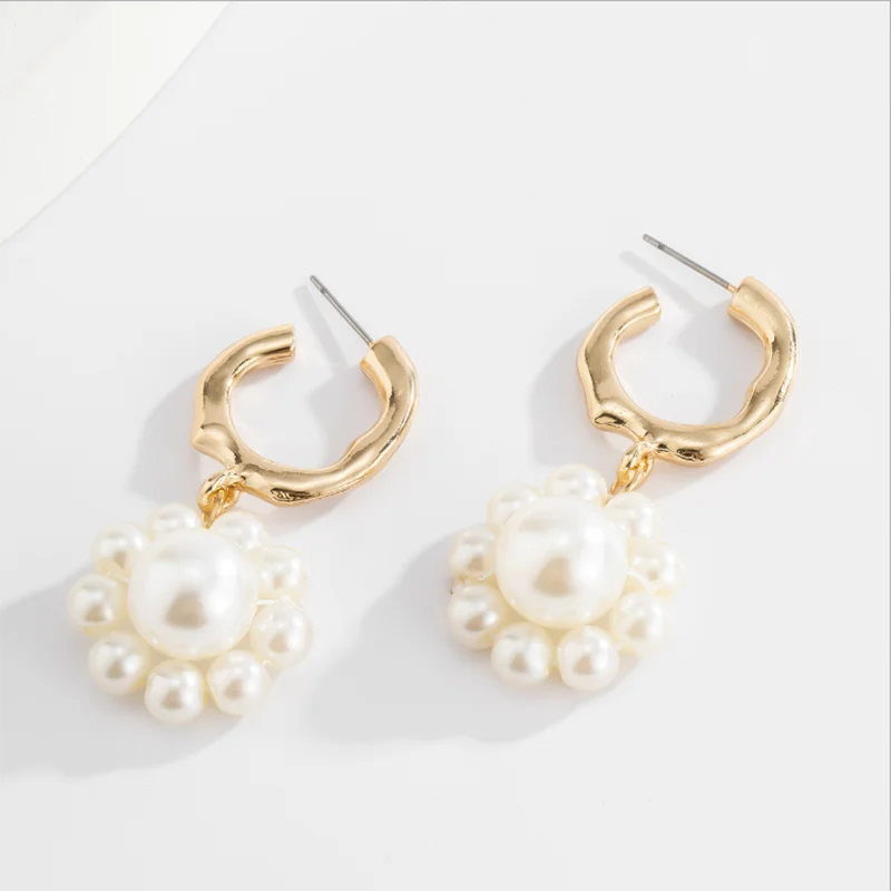 

[FVFV]2020 Earrings Women Fashion Jewelry Pearl Gold Stud Earings Ladies Simple Channels Ear Ring Jewellery Elegant Earing