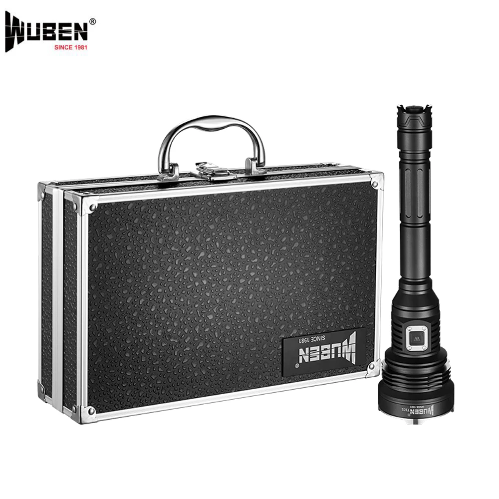 Тактический перезаряжаемый фонарик WUBEN T101 Pro CREE XHP70 max 3500 люмен 500 м с аккумулятором