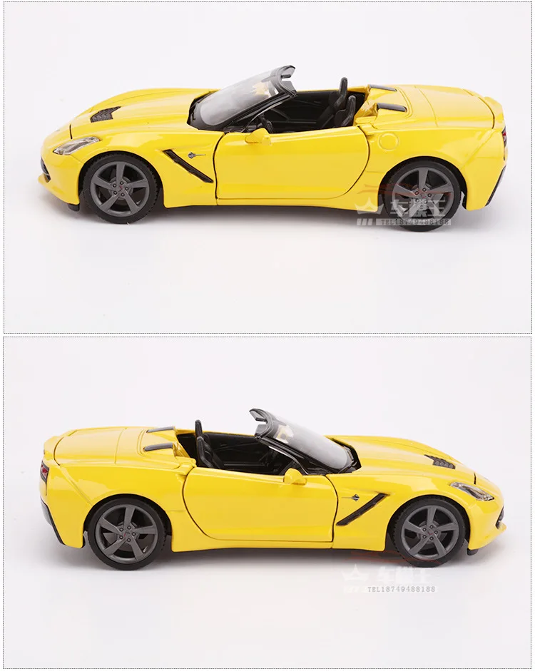 Масштаб 1:24 Chevrolet Corvette Z06 ZL1 имитация литья под давлением металлическая модель автомобиля сплав автомобиль игрушки для мальчиков подарки коллекция Горячая колесо