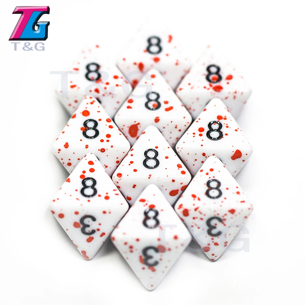 T & G 10 шт./компл. многогранные D4 D20 многосторонние игральные кости DND игры для