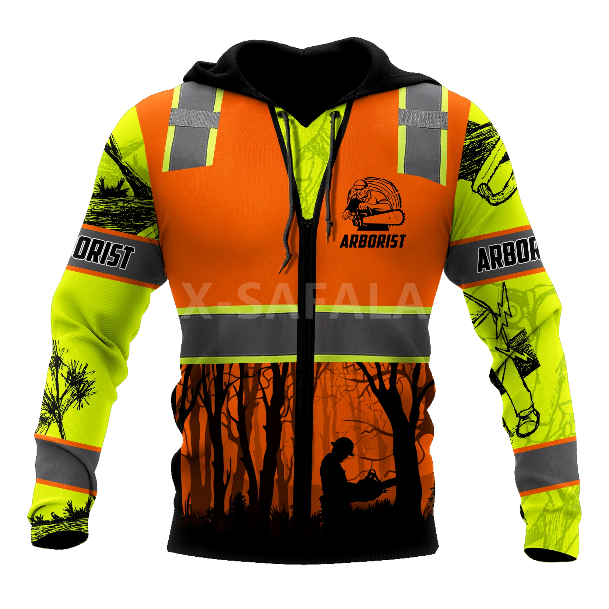 Худи Arborist Lumberjack с 3D принтом весна-осень мужская и женская верхняя одежда в стиле