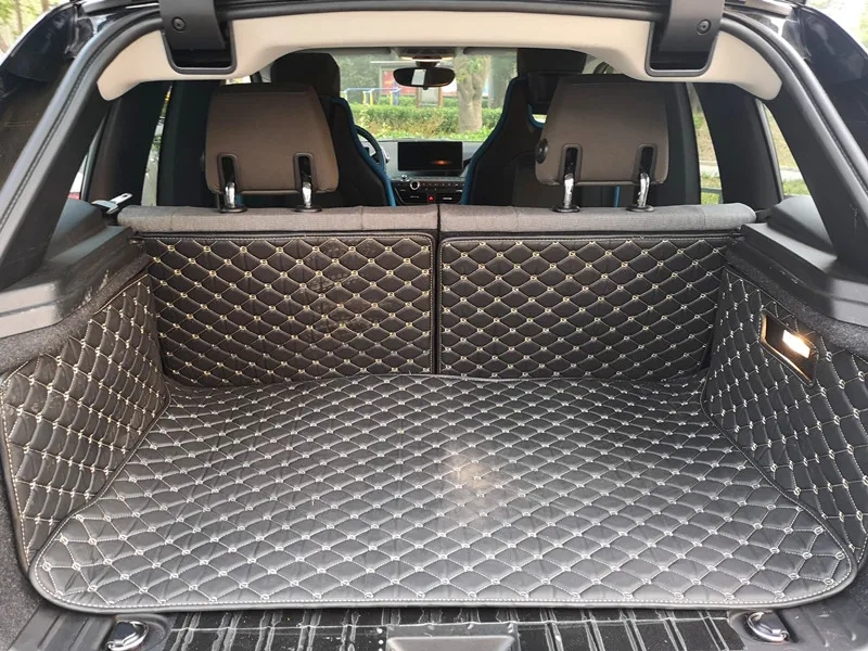 

High quality! Full set car trunk mats for BMW i3 2019-2014 waterproof cargo liner mat boot carpets for BMW i3 2018,Free shipping