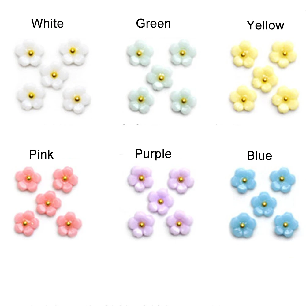 10 шт./пакет Новый 3D нейл арта декоративная наклейка для ногтей Kawaii Flower сделай сам