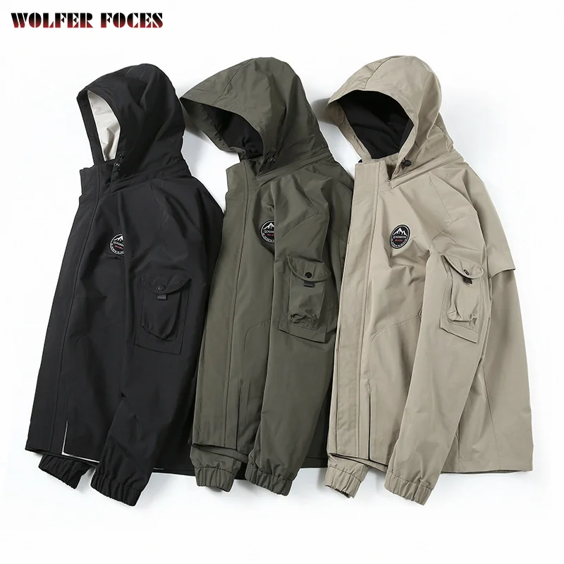Осенняя ветрозащитная водонепроницаемая куртка Мужская Уличная ветровка для