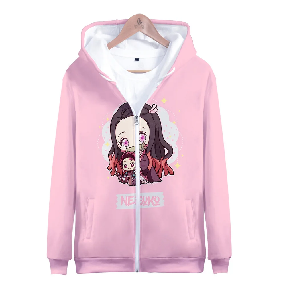 

2021 Demon Slayer 3D Printed Zipper Hoodies Men/Women Fashion Long Sleeve Hooded Sweatshirt Hot Sale Streetwear Clothes
