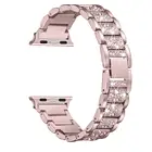 Женский браслет из нержавеющей стали для Apple Watch band 40 мм 44 мм 38 мм 42 мм 44 мм, браслет с украшениями для iwatch 6 se 5 4 3 7 45 мм 41 мм