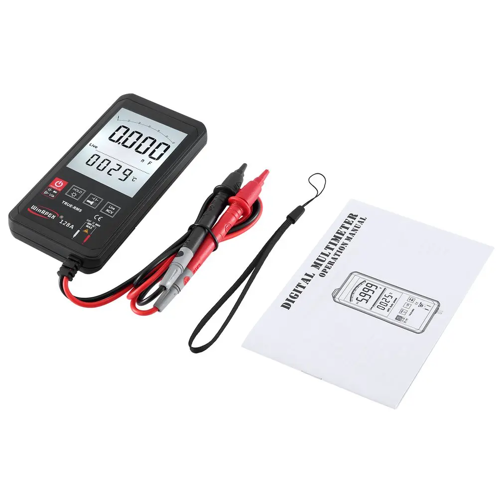 

Digital Multimeter 128A Smart Touch Screen DC Analog Bar True RMS Tester Transistor Capacitor NCV Testers Meter