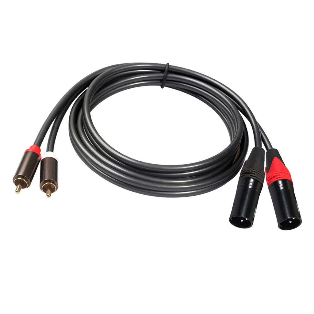 1 упаковка 2 разъема RCA к XLR Штекерный Кабельный разъем 5 м для усилителя звукового