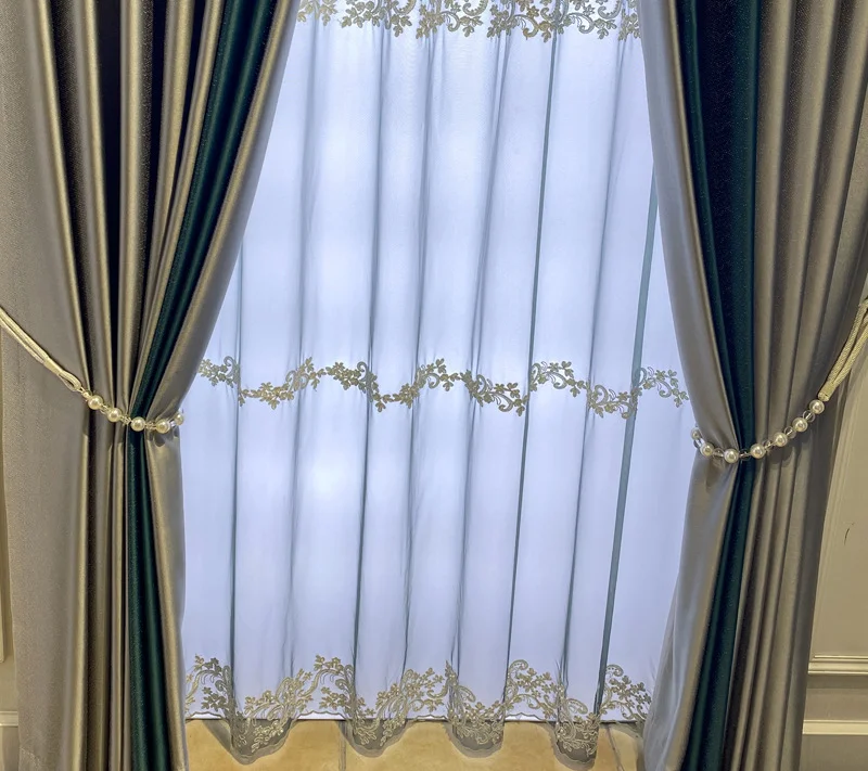 Роскошные французские шторы в скандинавсветильник стиле классические занавески