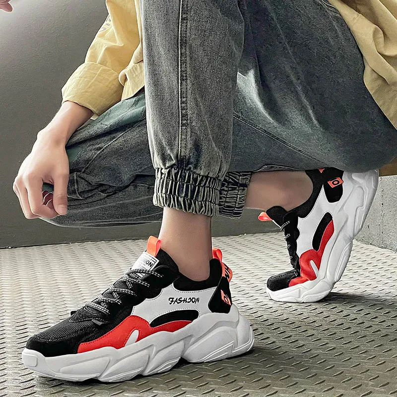 

2021 New Luxury Sport Shoes Men Spring Male Running Shoes Thick Bottom Jogging Sneakers Mens Designer Gym Shoes For Men