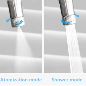 new brass two function water saving faucet aerator with water mist kitchen mixer accessories faucet aerator free global shipping