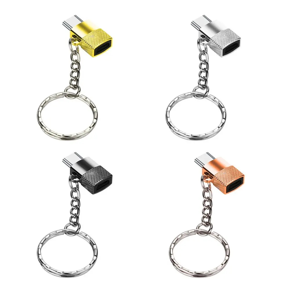 Адаптер Micro-USB Type C для зарядки телефона адаптер Android Micro USB-Type-C Female-Male с брелком |