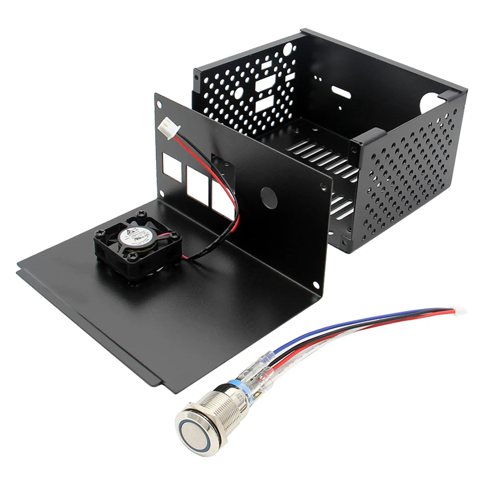 

Raspberry Pi X820 V3.0 SSD&HDD SATA Storage Board Matching Metal Case / Enclosure + Power Control Switch + Cooling Fan Kit