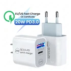 Apple PD 20 Вт USB зарядное устройство адаптер ЕС и США Быстрая Зарядка телефона портативный для iPhone 12 11 Pro Xr Xs Max 6 7 8 Plus iPad Huawei Xiaomi Samsung