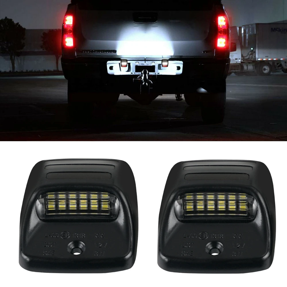 

Bevinsee Car LED License Plate Lights For Toyota Tacoma 2005-2015 Tundra 2000-2013 White Red Licence Number Plate Lamps