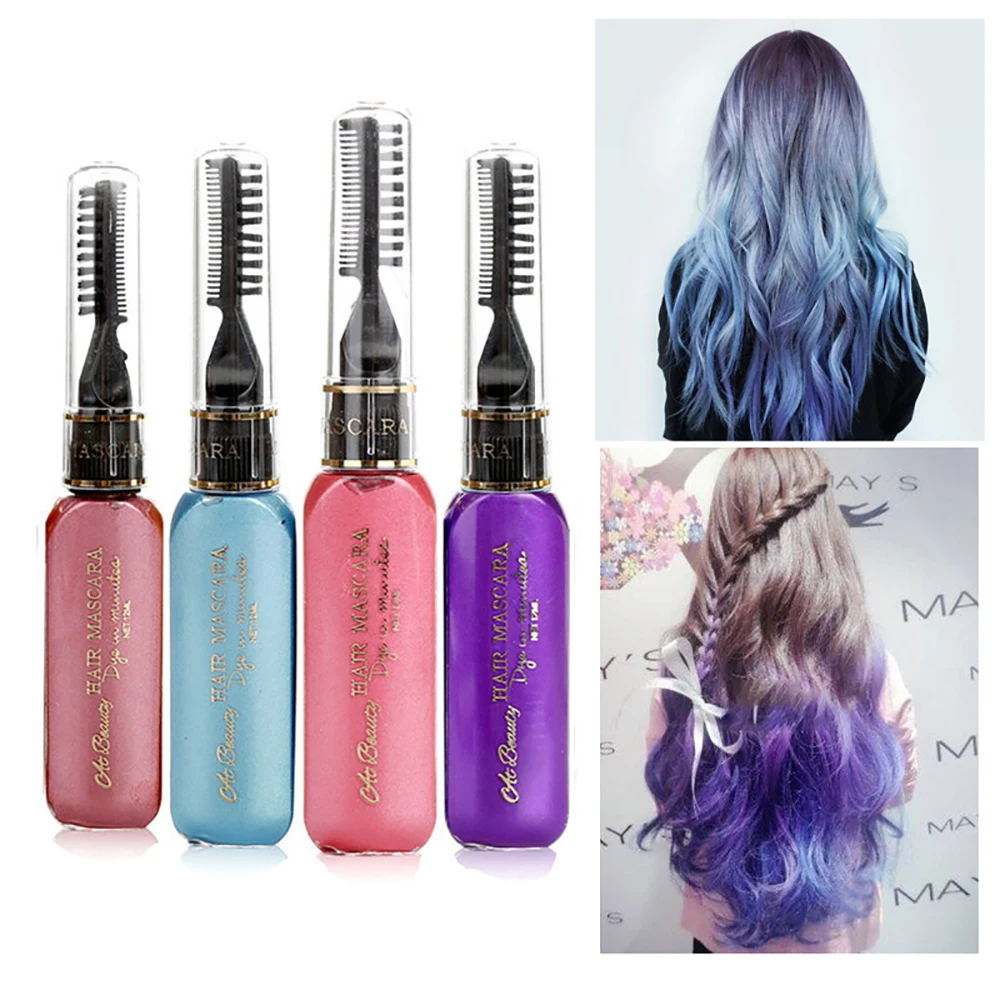 Одноразовая краска для волос 13 цветов временная Нетоксичная сделай сам тушь