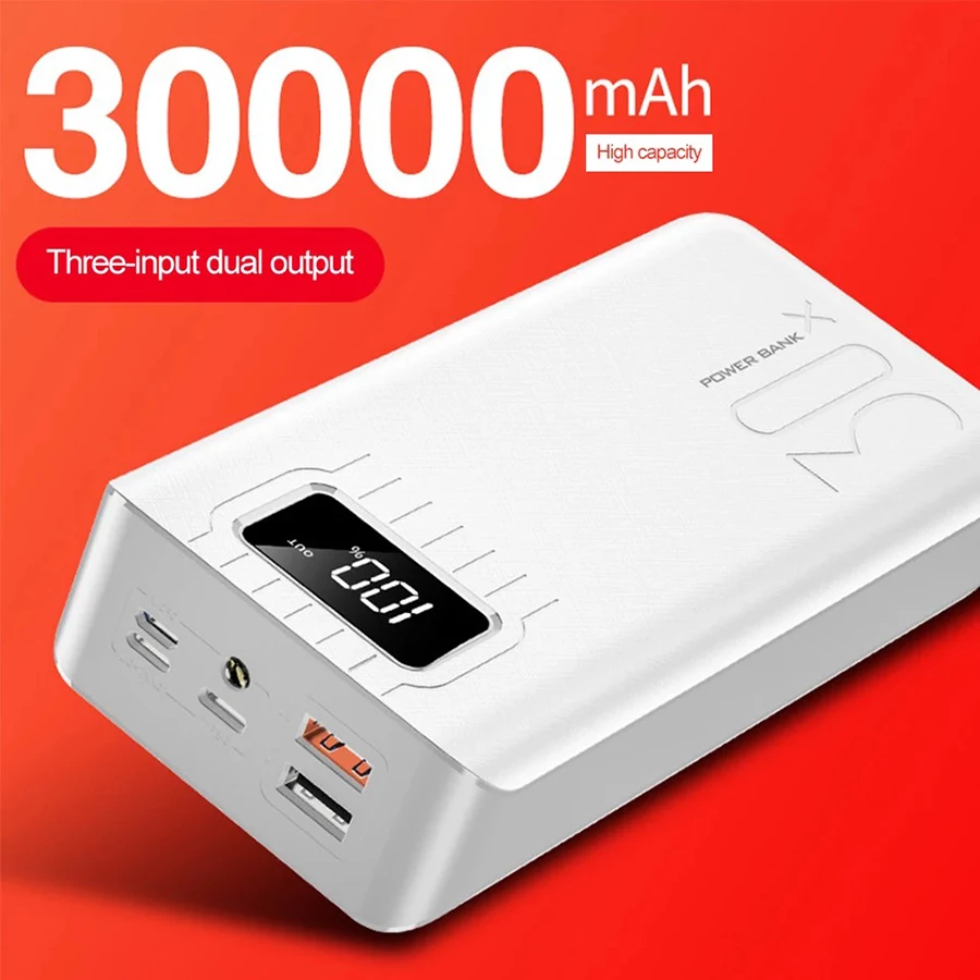 Портативное зарядное устройство 2020 мАч 3 входа внешний двойной USB для Xiaomi iphone Samsung