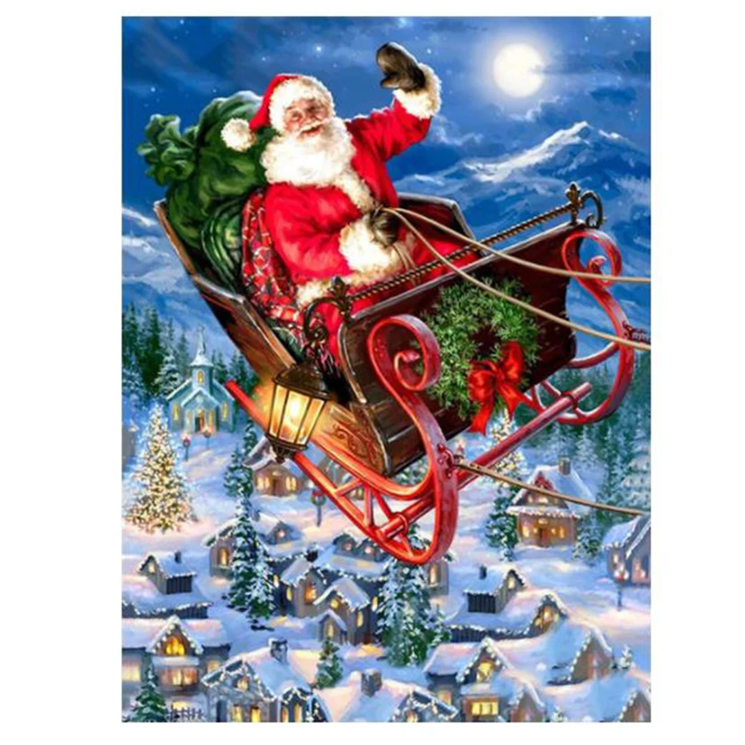 

Набор для алмазной живописи 5D «Санта-Клаус», мозаика «сделай сам», полная вышивка, стразы, украшение для дома, ручная работа, подарок jx119