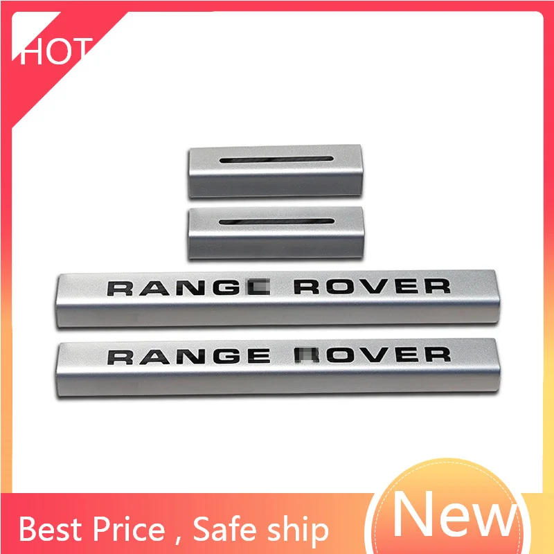 

4pcs of Stainless Steel Car Door Sill Scuff Plate Trim Guards Sills Pad Threshold For Landrover Range Rover Sport 2014-2020