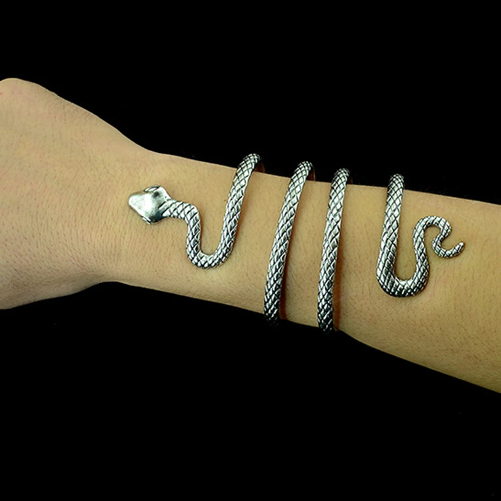 

Изогнутый резной Забавный Змеиный Открытый браслет манжета Шарм браслет запястье аксессуары