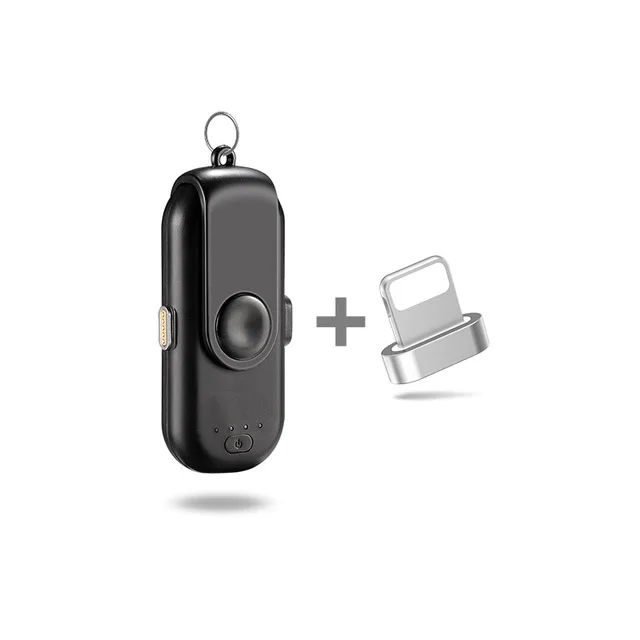 black for iPhone Портативное магнитное зарядное устройство для iPhone Micro usb type C мини магнитное зарядное устройство - Цвет: black for iPhone