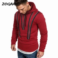 zogaa hoodies men spring new plus size pullover sweater mens slim zipper hooded casual solid tracksuit lounge wear all match hot