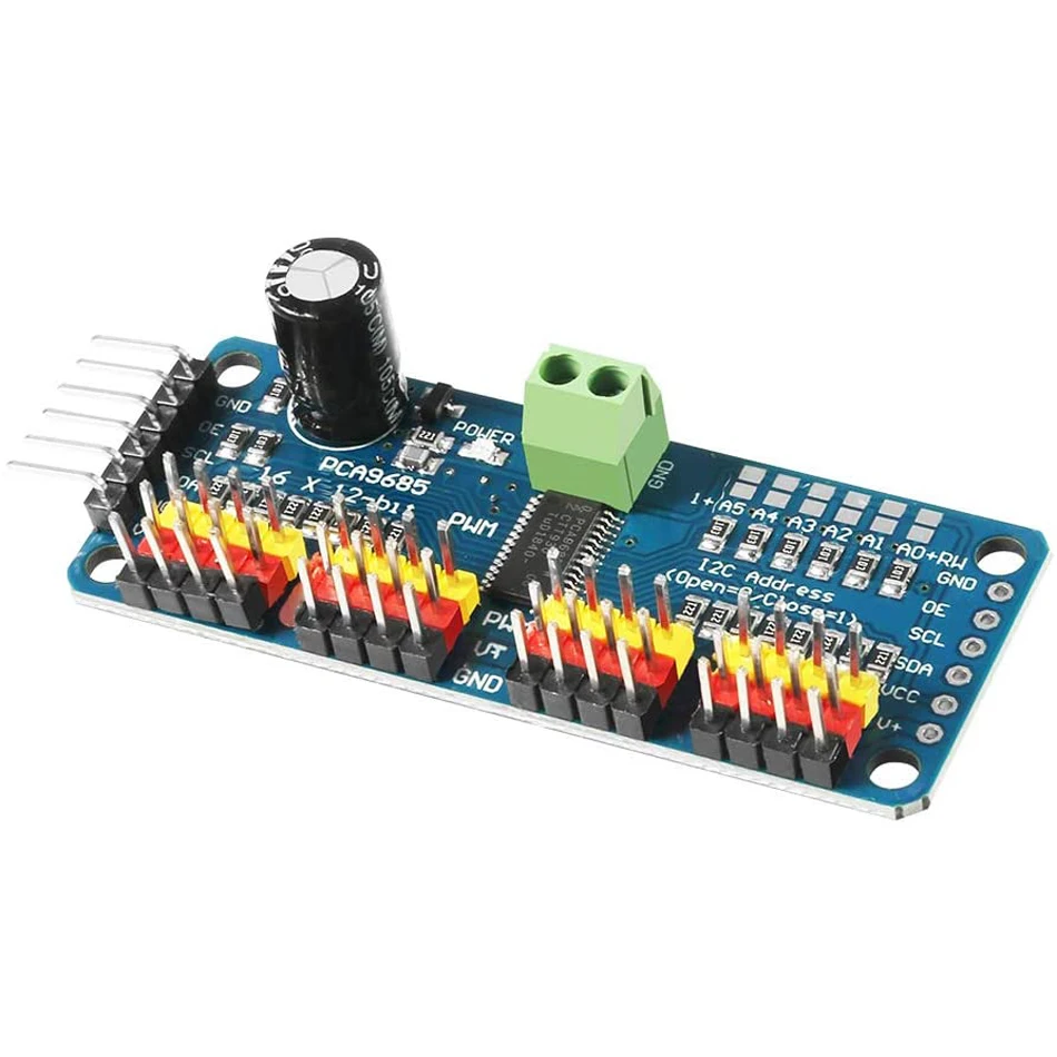16-канальный 12-битный интерфейс PWM/Servo Driver-I2C PCA9685 для arduino Raspberry pi shield module servo |