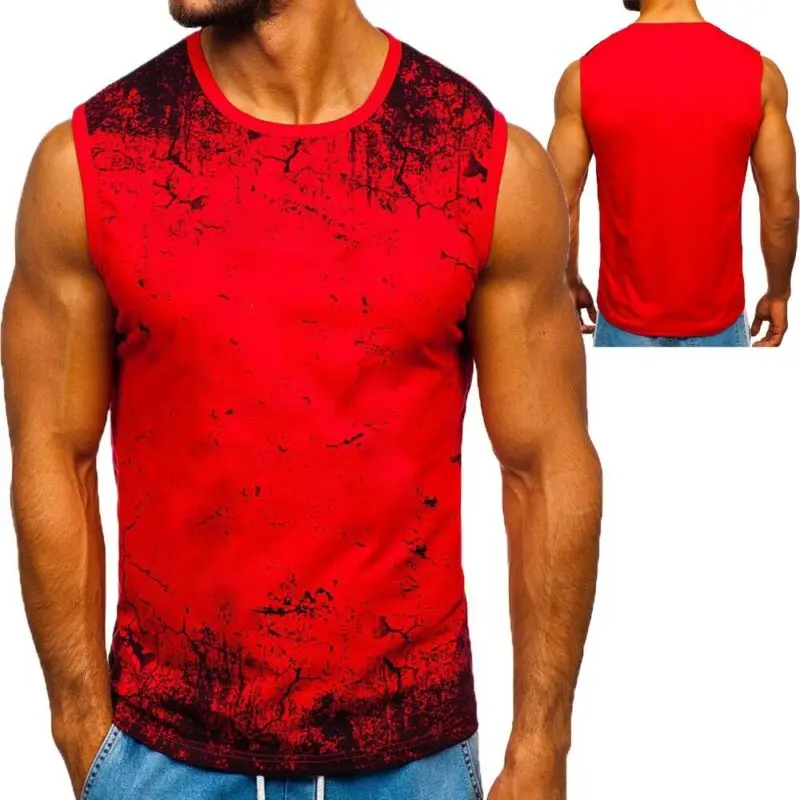 

2020 Summer Brand Men Sleeveless Slim Gym Tank Top Muscle Bodybuilding Fitness Tee Shirt Sport Tank Men's Clothing