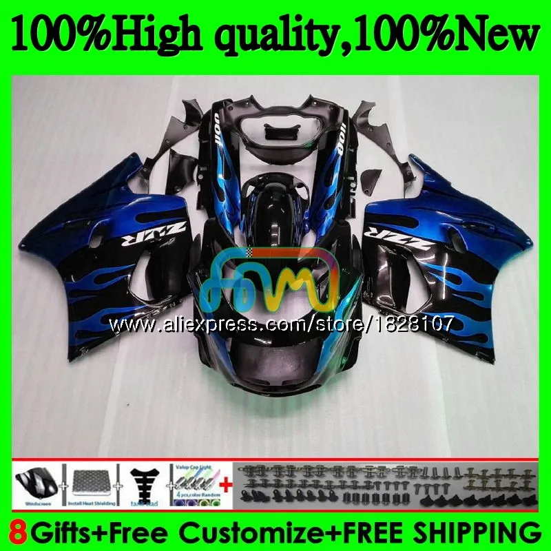 

ZX-11 обтекатель для KAWASAKI ZX11 ZX-11R ZZR 1100 ZX 11R 8BS.82 ZZR1100 ZX11R 93 94 95 96 97 Blue Flame 1993 1994 1995 1996 1997