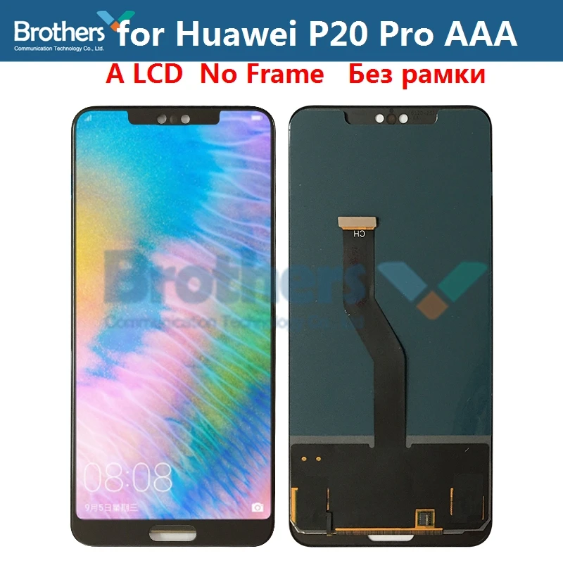 A LCD no Frame ЖК-дисплей Дисплей для huawei P20 Pro ЖК-дисплей Экран для P20 Pro CLT-L09 CLT-L29 CLT-AL00 CLT-AL01 ЖК-дисплей сборки Сенсорный экран планшета Тесты - Цвет: A LCD no Frame