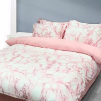 queen quilt cover set marbling for womengirls bedding set 4pcs soft duvet cover flat sheet pillow shamspink