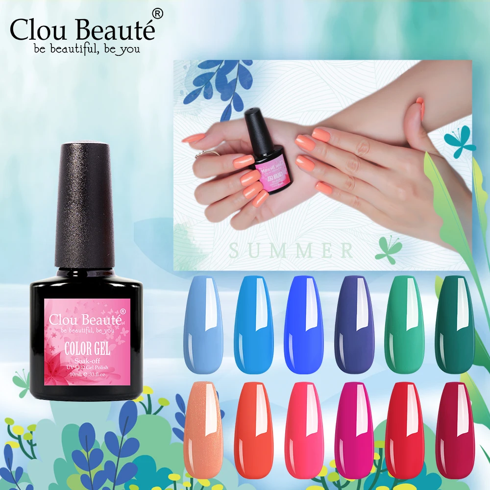Clou Beaute Гель лак для нейл арта Краска Гибридный гвоздь набор гель Полупостоянный