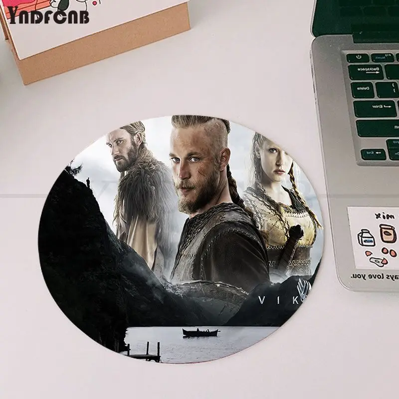 YNDFCNB New Printed Vikings Season Customized laptop Gaming round mouse pad Anti-Slip Laptop PC Mice Pad Mat gaming Mousepad | Компьютеры