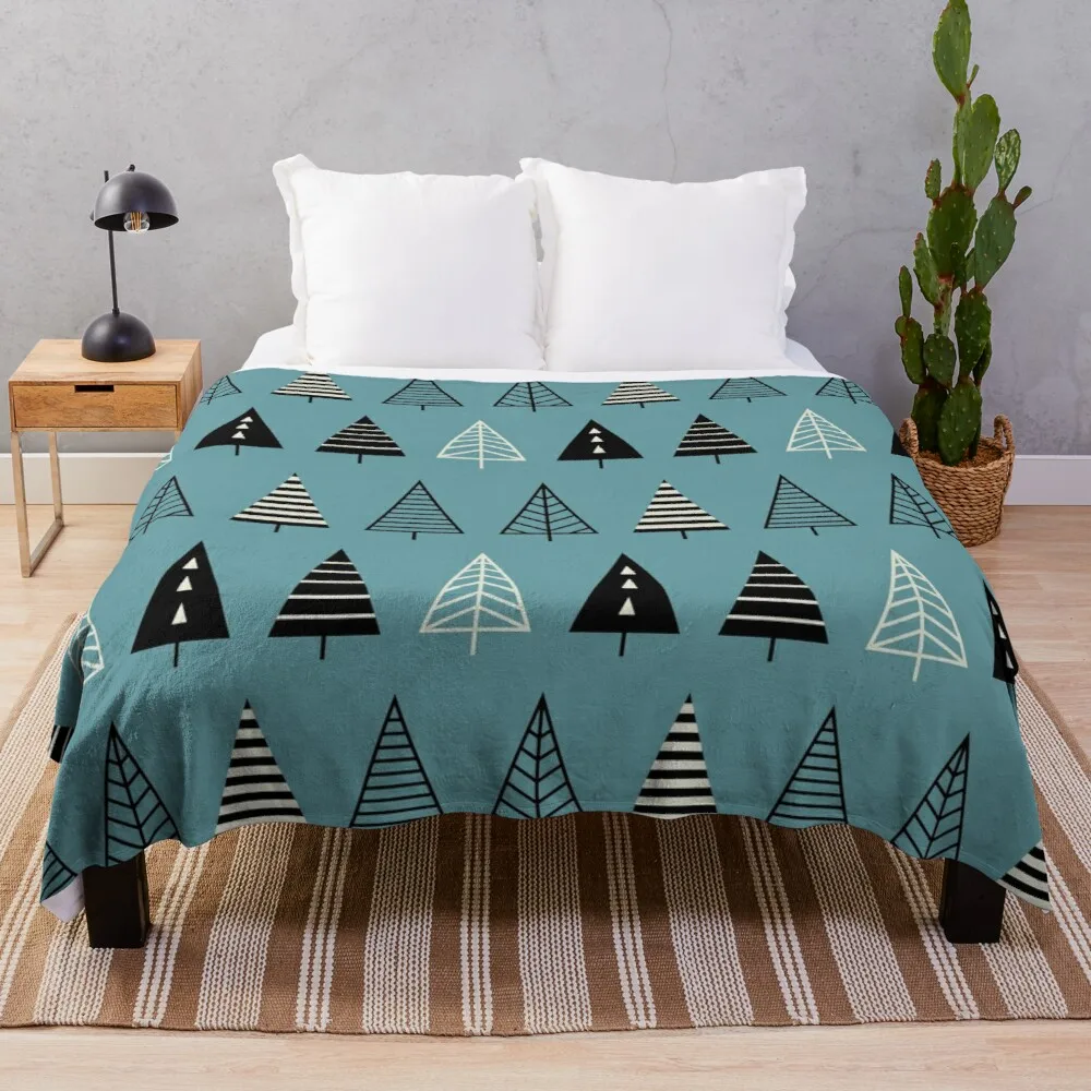 

Современное синее одеяло с рождественской елкой, мягкое одеяло с принтом, покрывало для дома/дивана/постельного белья, портативное покрыва...